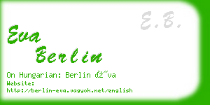 eva berlin business card